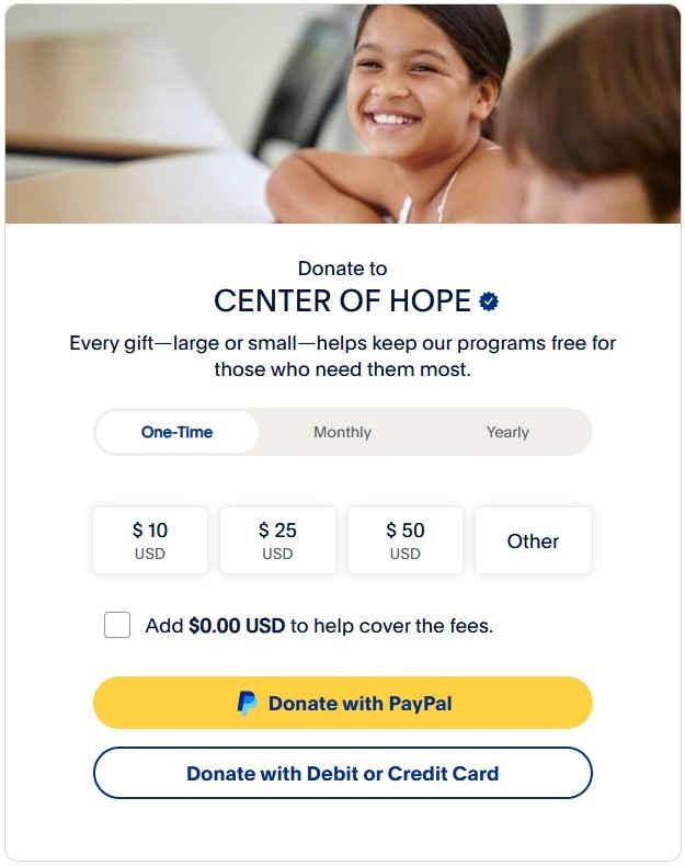 Donate through PayPal